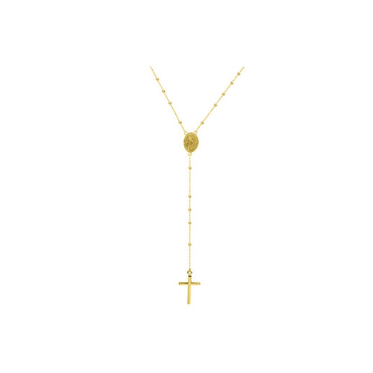 Italian Made Sterling Silver Rosary Necklace