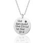 Sterling Silver "She Believed She Could So She Did" Necklace