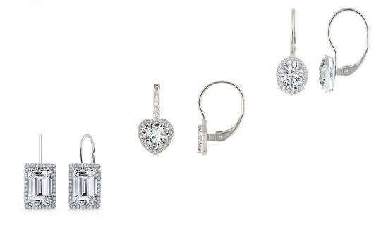 Set of 3 Crystal Leverback Earring Collection