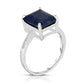 4.00 CTW Genuine Emerald Cut Ring in Sterling Silver