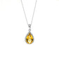 Genuine Pear-Cut Gemstone Sterling Silver Necklace
