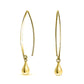Italian Sterling Silver Threader Drop Earrings – Teardrop Charm