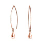 Italian Sterling Silver Threader Drop Earrings – Teardrop Charm