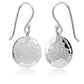 Italian Sterling Silver Handcrafted Hammered Drop Earrings