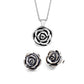 Flower Earring and Pendant Set