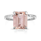 Sterling Silver 4.00 CTW Emerald Cut Lab-Created Gemstone Ring
