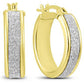 Sterling Silver Crystal French Lock Hoop Earrings – Gold or Silver