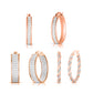 Sterling Silver Crystal Dust Hoop Earrings Set of 3 (Color Options Available)