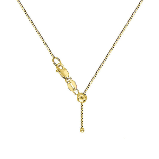 Italian Sterling Silver Adjustable Box Chain Necklace