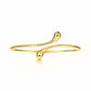 Sterling Silver Plated Bypass Teardrop Bangle – Gold or Rose Gold