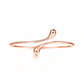Sterling Silver Plated Bypass Teardrop Bangle – Gold or Rose Gold
