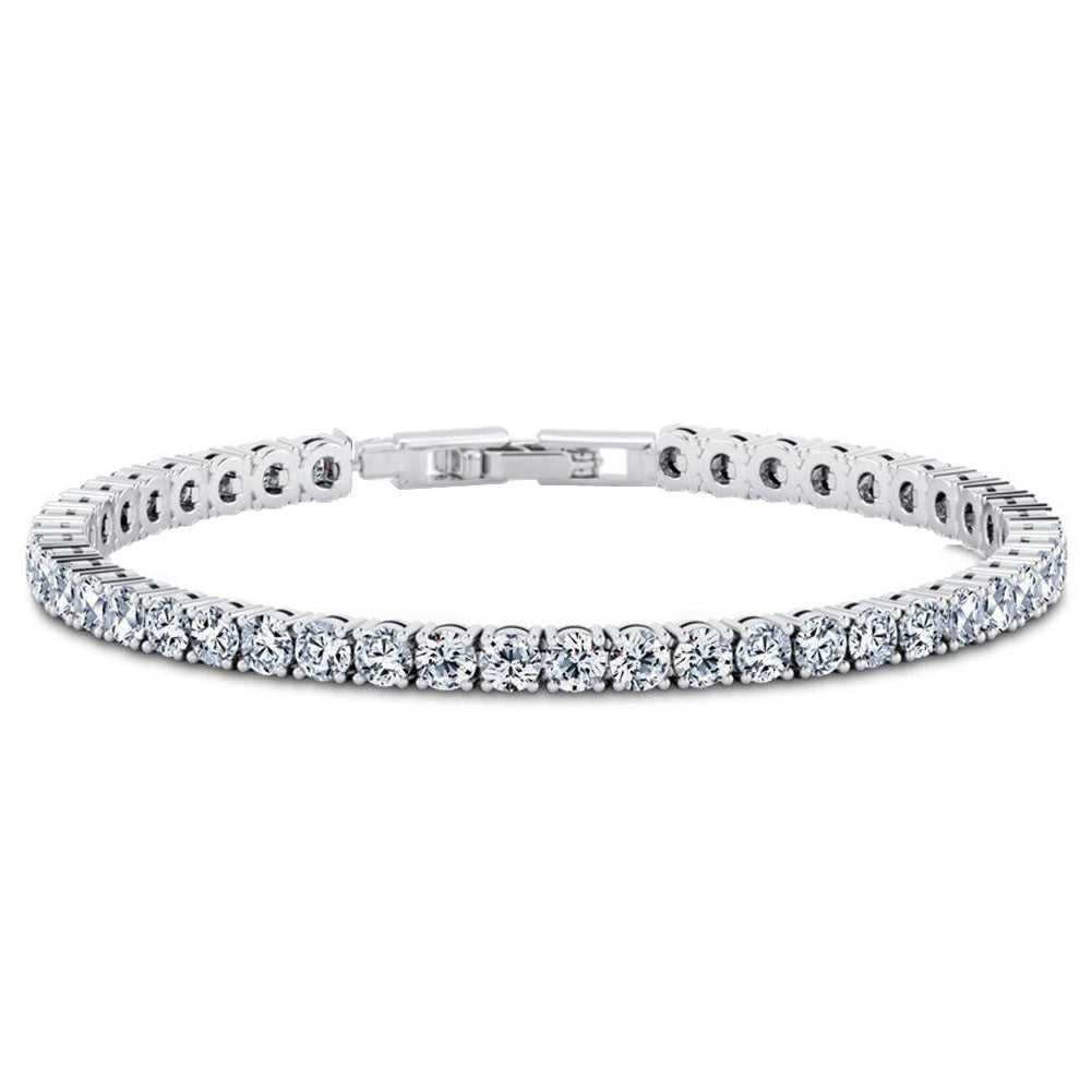 Round Cut Cubic Zirconia Tennis Bracelet