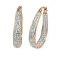 Graduated Crystal Hoop Earrings in 18K Gold Plating