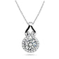 Fancy Crystal Halo Necklace – Made with Swarovski Elements