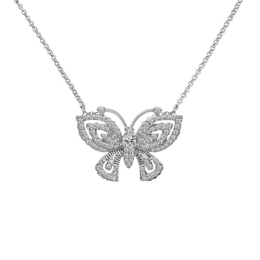 Adjustable Crystal Butterfly Necklace – Made with Swarovski Elements