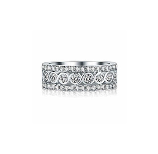 Fancy Crystal Eternity Band – Sizes 6 to 9