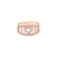 18K Rose Gold Plated Pavé "MOM" Ring