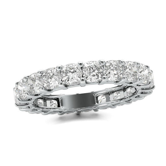 Cushion Cut Eternity Band – Made with Swarovski Elements