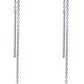 Sterling Silver Bezel Set Crystal Threader Earrings — Made With Swarovski Elements