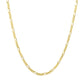 Figaro Chain Necklace in Sterling Silver, Gold, or Rose Gold