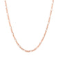 Figaro Chain Necklace in Sterling Silver, Gold, or Rose Gold