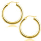 Sterling Silver Classic French Lock Hoop Earrings