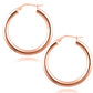 Sterling Silver Classic French Lock Hoop Earrings