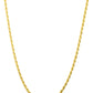 1MM Rope Chain Necklace in 925 Sterling Silver – Available in Silver, Gold, or Rose Gold