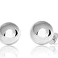 Set of 3 Sterling Silver Ball Stud Earrings