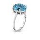 5.0 CTW Genuine Oval Cut Gemstone Ring in Sterling Silver
