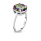 5.0 CTW Genuine Oval Cut Gemstone Ring in Sterling Silver