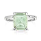 4.00 CTW Genuine Emerald Cut Ring in Sterling Silver