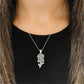 Italian Sterling Silver Artisan Rose Flower Necklace