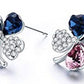 Sterling Silver Crystal Flower Stud Earrings – Made with Swarovski Elements