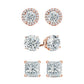 Set of 3 Sterling Silver Stud Earring Collection