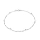 Italian Sterling Silver Beaded Singapore Anklet