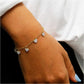 Gold Italian Sterling Silver Heart Charm Adjustable Bracelet On Wrist