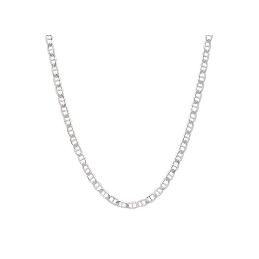 Sterling Silver Flat Marina Chain Necklace