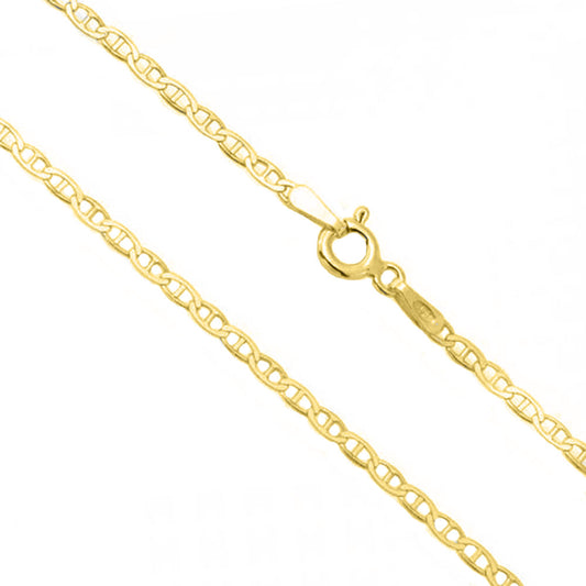 18K Gold Plated Flat Marina Chain Necklace