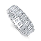 Emerald Cut Eternity Band Made With Swarovski Elements