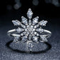 Crystal Snowflake Ring Made With Swarovski Elements