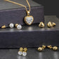 Set of 5 Gold Earrings And Necklace Set