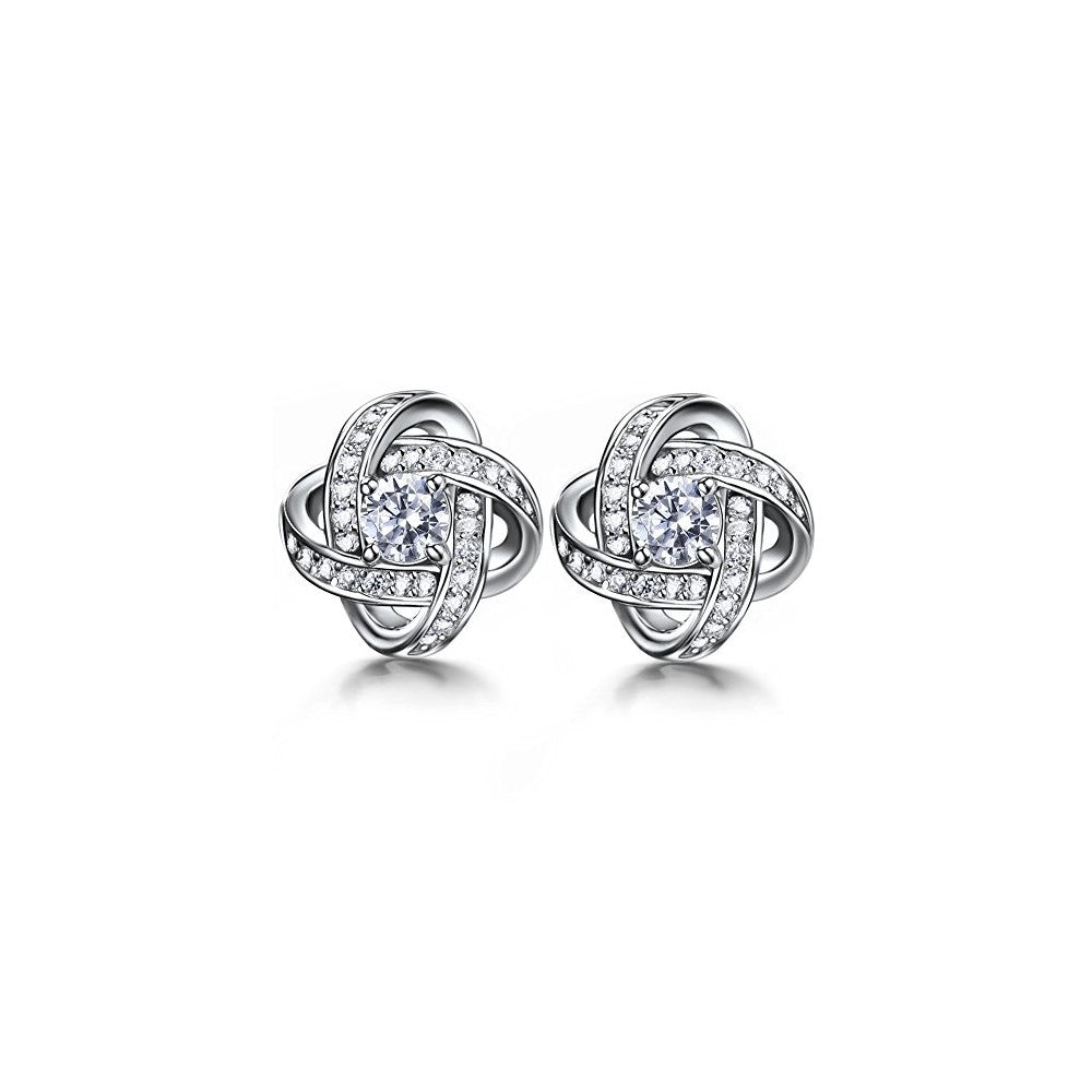 Love Knot Crystal Stud Earrings Made With Swarovski Elements
