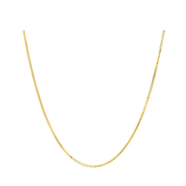 18K Gold Plated Box Chain Necklace