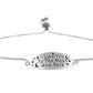 Adjustable "I Love You to the Moon and Back" Sterling Silver Bracelet