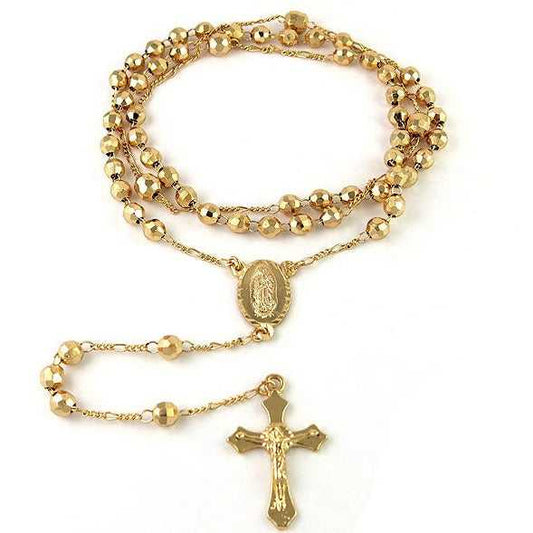 18K Gold Plated Rosary Necklace