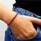 Ruby Round Cut Cubic Zirconia Tennis Bracelets