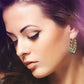 18kt Gold Plated Graduated Multi Color Crystal Hoop Earring
