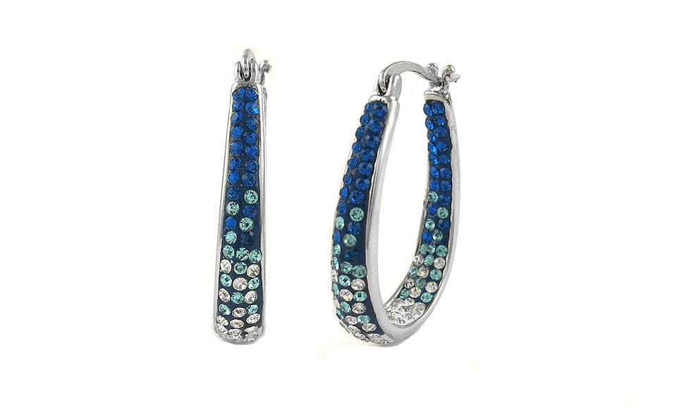 Inside Out Crystal French Lock Hoops Made With Swarovski Elements