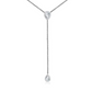 Pear Cut Crystal Lariat Necklace Made With Swarovski Elements